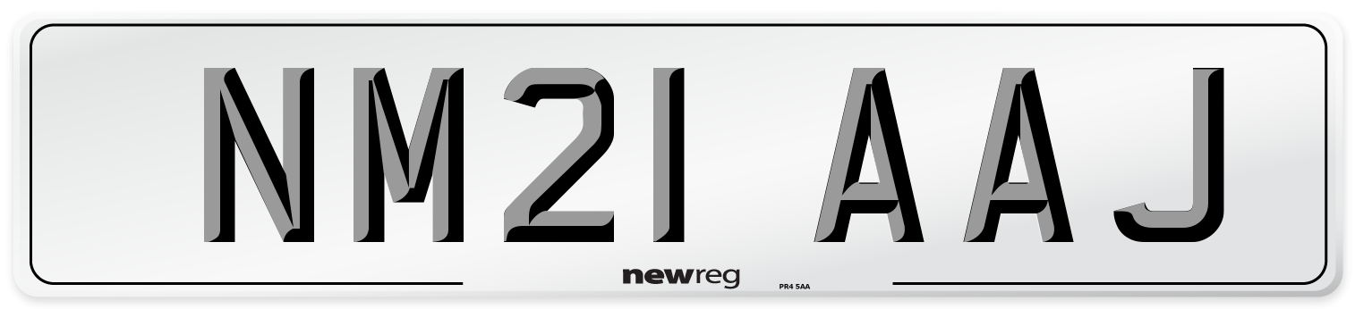 NM21 AAJ Number Plate from New Reg